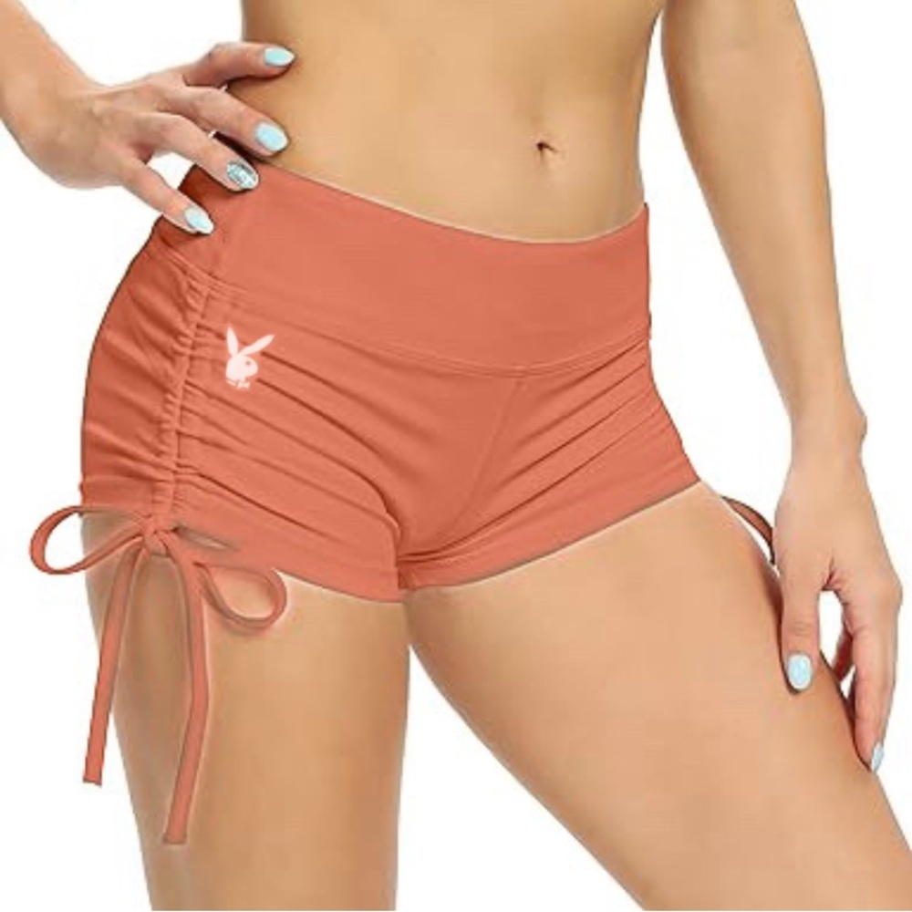 Playboy Runched Tie Side Shorts